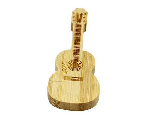Флешка Деревянная Гитара Акустическая "Guitar Acoustic" F15 желтый 4 Гб