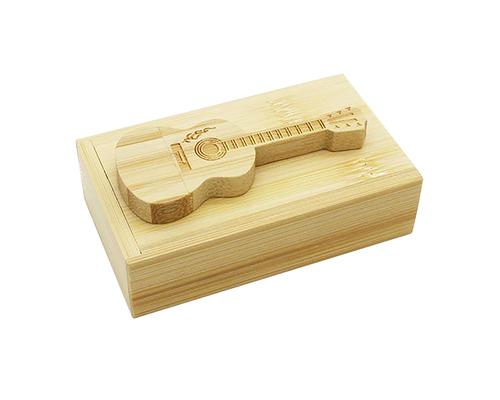 Флешка Деревянная Гитара Акустическая "Guitar Acoustic" F15 желтый 32 Гб
