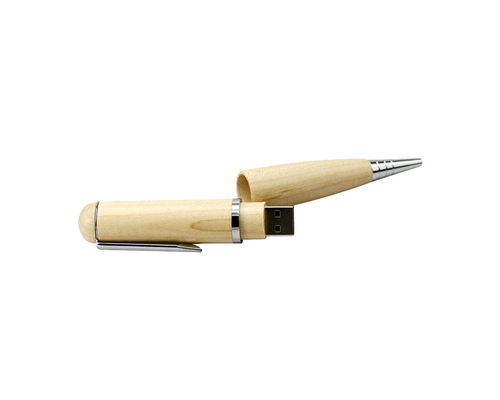 Флешка Деревянная Ручка "Pen Wood" F23 бежевая 64 Гб