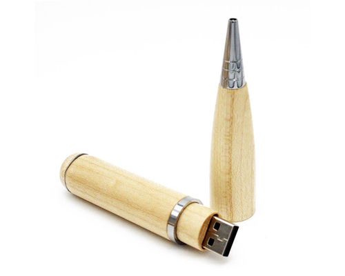 Флешка Деревянная Ручка "Pen Wood" F23 бежевая 128 Гб