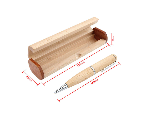 Флешка Деревянная Ручка "Pen Wood" F23 бежевая 256 Гб