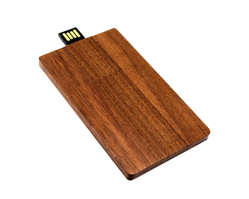 Флешка Деревянная Визитка "Card Wood" F27 коричневый 16 Гб