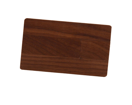 Флешка Деревянная Визитка "Card Wood" F27 коричневый 128 Гб
