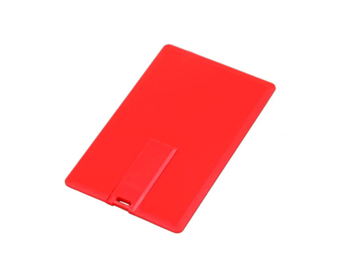 Флешка Пластиковая Визитка "Visit Card" S78 красный 4 Гб