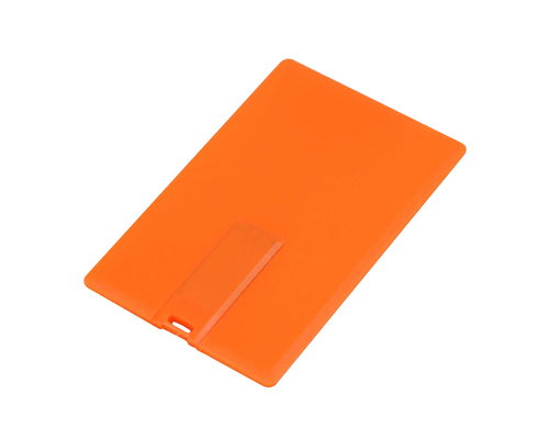 Флешка Пластиковая Визитка "Visit Card" S78 оранжевый 64 Гб