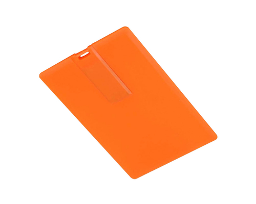 Флешка Пластиковая Визитка "Visit Card" S78 оранжевый 128 Гб