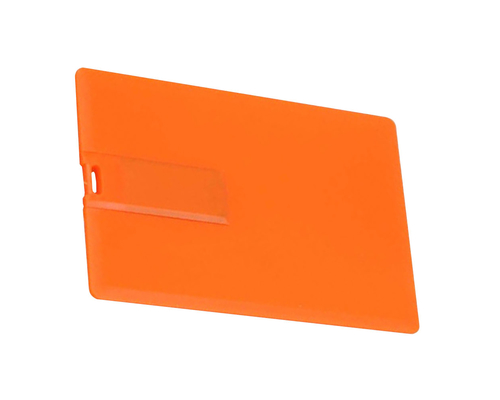 Флешка Пластиковая Визитка "Visit Card" S78 оранжевый 128 Гб