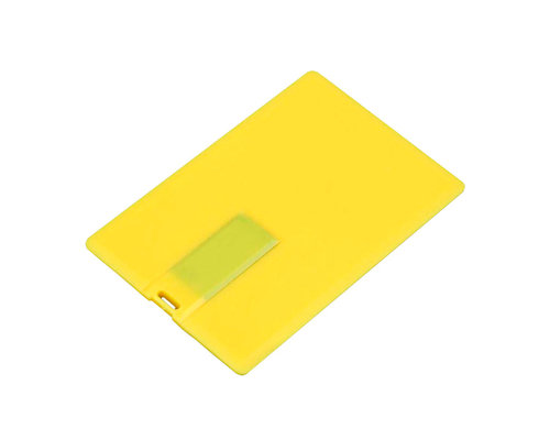 Флешка Пластиковая Визитка "Visit Card" S78 желтый 2 Гб