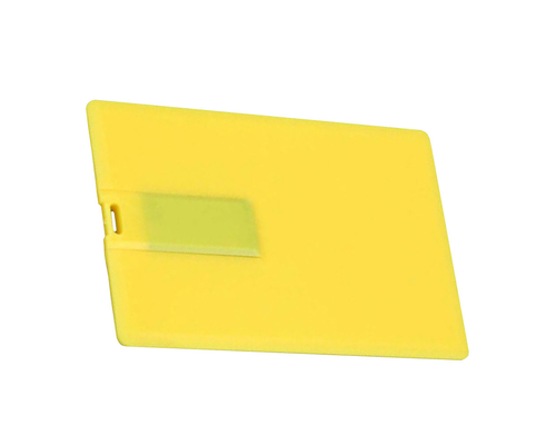 Флешка Пластиковая Визитка "Visit Card" S78 желтый 4 Гб
