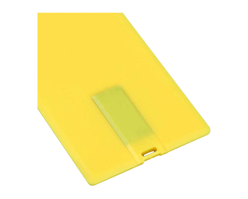 Флешка Пластиковая Визитка "Visit Card" S78 желтый 64 Гб