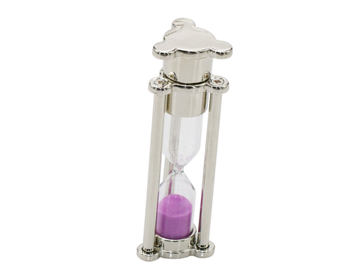 Флешка Стеклянные Песочные часы "Hourglass" W82 фиолетовый 128 Гб