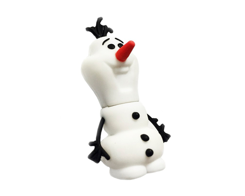 Флешка Резиновая Снеговик Олаф "Frozen Snowman Olaf" Q105 белый 16 Гб