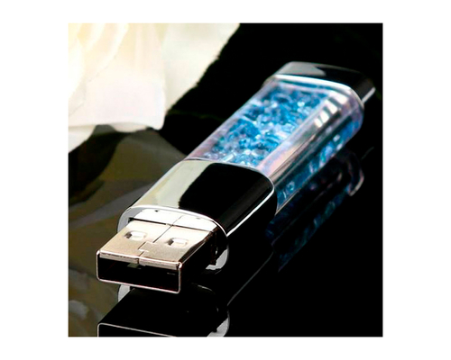 Флешка Стеклянная Призма "Prisma" W142 синий 512 Гб