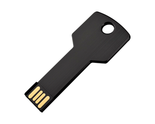 Флешка Металлическая Ключ "Key" R145 черный 64 Гб