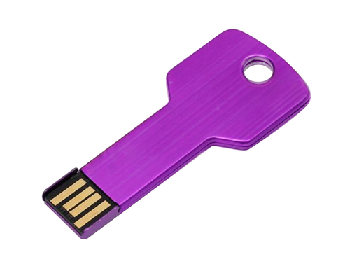 Флешка Металлическая Ключ "Key" R145 фиолетовый 8 Гб
