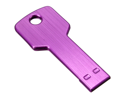 Флешка Металлическая Ключ "Key" R145 фиолетовый 128 Гб