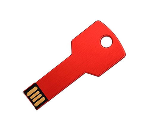 Флешка Металлическая Ключ "Key" R145 красный 4 Гб