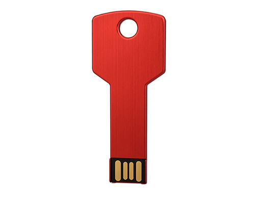 Флешка Металлическая Ключ "Key" R145 красный 2 Гб