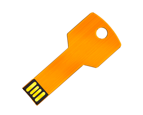 Флешка Металлическая Ключ "Key" R145 оранжевый 4 Гб