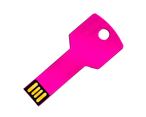 Флешка Металлическая Ключ "Key" R145 розовый 2 Гб