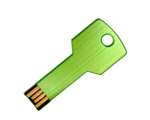 Флешка Металлическая Ключ "Key" R145 салатовый 64 Гб