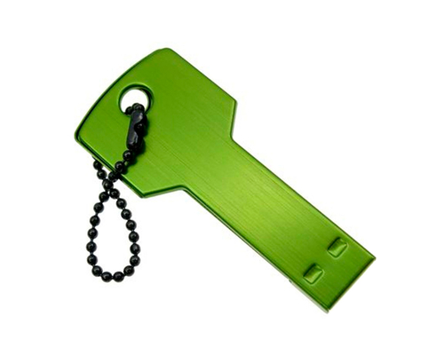 Флешка Металлическая Ключ "Key" R145 салатовый 2 Гб