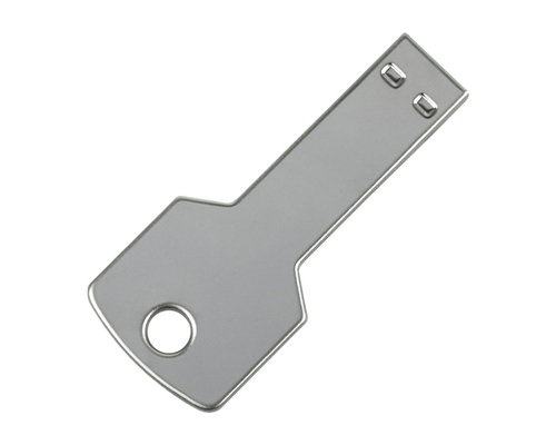 Флешка Металлическая Ключ "Key" R145 серебряный глянец 2 Гб