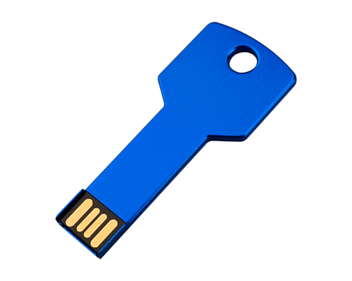 Флешка Металлическая Ключ "Key" R145 синий 32 Гб
