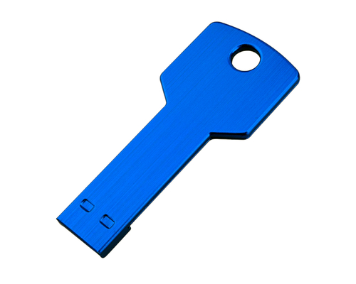 Флешка Металлическая Ключ "Key" R145 синий 16 Гб