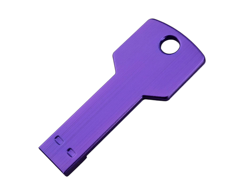 Флешка Металлическая Ключ "Key" R145 сиреневый 128 Гб