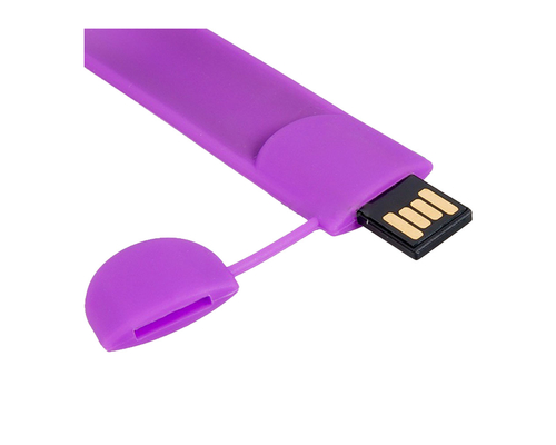 Флешка Силиконовый Браслет Слап "Bracelet Slap" V169 фиолетовый 1 Гб