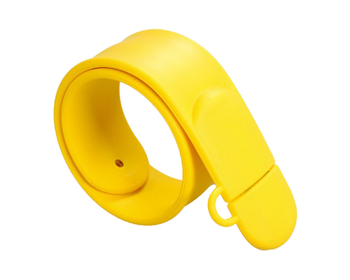 Флешка Силиконовый Браслет Слап "Bracelet Slap" V169 желтый 2 ТБ