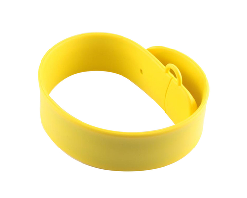 Флешка Силиконовый Браслет Слап "Bracelet Slap" V169 желтый 1 Гб