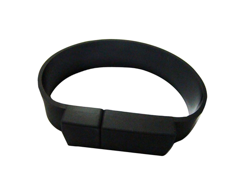 Флешка Силиконовый Браслет "Bracelet Splice" V170 черный 256 Гб