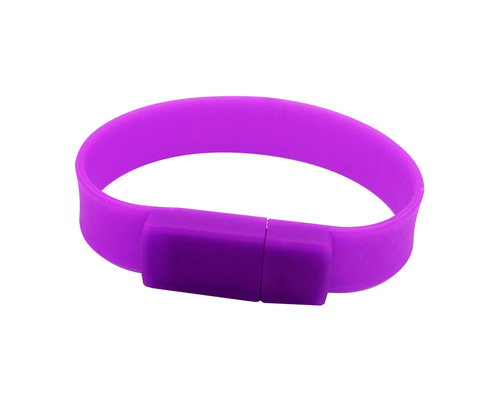 Флешка Силиконовый Браслет "Bracelet Splice" V170 фиолетовый 8 Гб