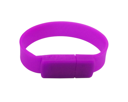 Флешка Силиконовый Браслет "Bracelet Splice" V170 фиолетовый 16 Гб