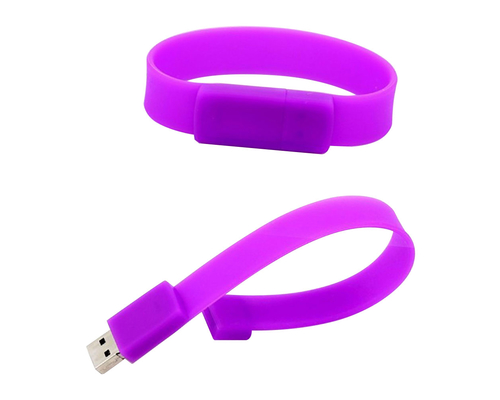 Флешка Силиконовый Браслет "Bracelet Splice" V170 фиолетовый 1 Гб