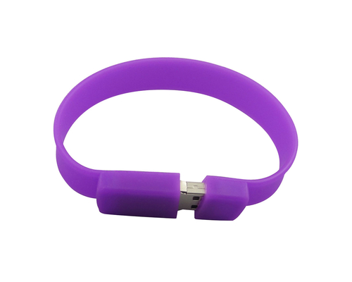 Флешка Силиконовый Браслет "Bracelet Splice" V170 фиолетовый 64 Гб