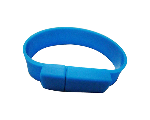 Флешка Силиконовый Браслет "Bracelet Splice" V170 голубой 8 Гб