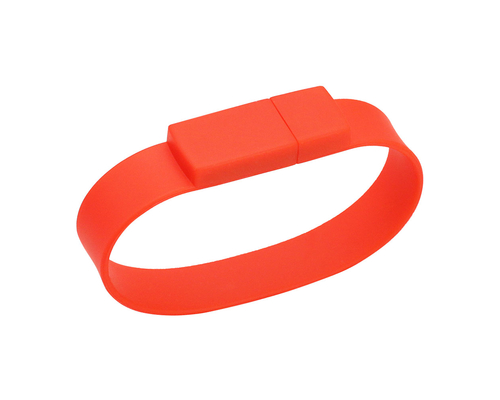 Флешка Силиконовый Браслет "Bracelet Splice" V170 красный 4 Гб