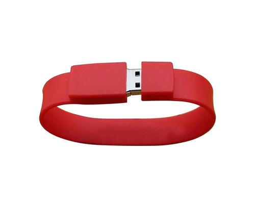Флешка Силиконовый Браслет "Bracelet Splice" V170 красный 2 Гб