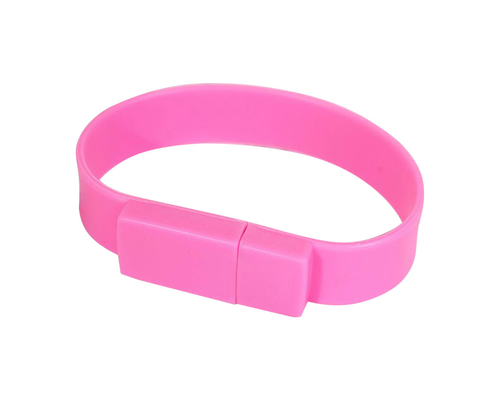 Флешка Силиконовый Браслет "Bracelet Splice" V170 розовый 16 Гб