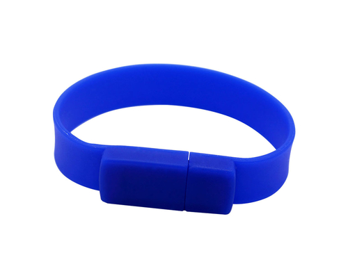 Флешка Силиконовый Браслет "Bracelet Splice" V170 синий 4 Гб