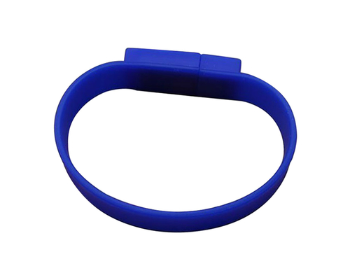 Флешка Силиконовый Браслет "Bracelet Splice" V170 синий 2 Гб