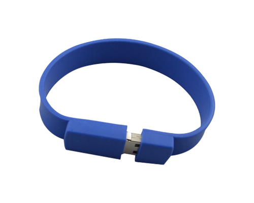 Флешка Силиконовый Браслет "Bracelet Splice" V170 синий 512 Гб