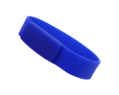 Флешка Силиконовый Браслет "Bracelet Splice" V170 синий 8 Гб
