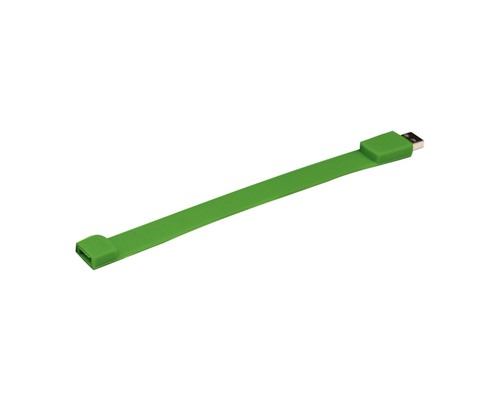 Флешка Силиконовый Браслет "Bracelet Splice" V170 зеленый 128 Гб