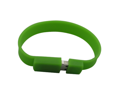 Флешка Силиконовый Браслет "Bracelet Splice" V170 зеленый 8 Гб