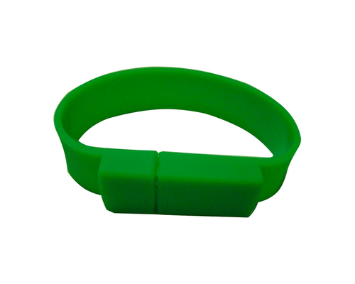 Флешка Силиконовый Браслет "Bracelet Splice" V170 зеленый 64 Гб