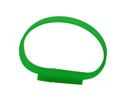 Флешка Силиконовый Браслет "Bracelet Splice" V170 зеленый 8 Гб
